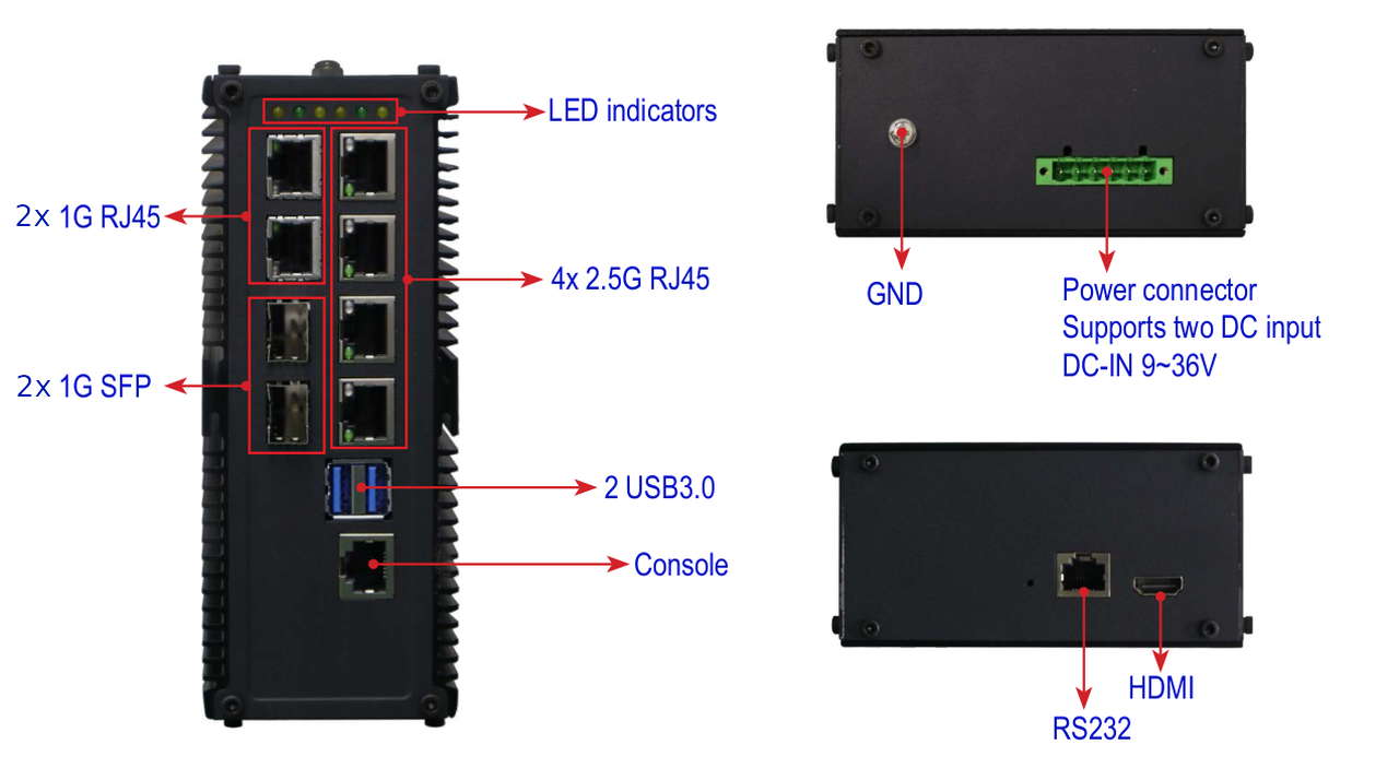 Lüfterloser Industrie DIN-Rail-PC | Fanless DIN-Rail Industrial PC 1ST-IFW64803