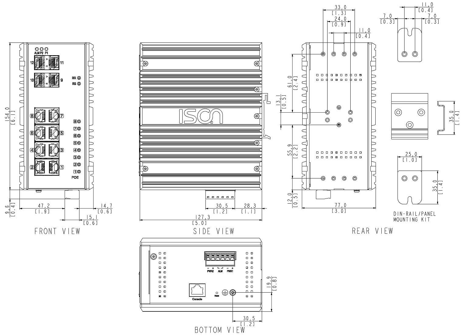 Industrie-PoE-Netzwerk-Switch | Industrial PoE Ethernet Switch IS-DG510P-2F-8