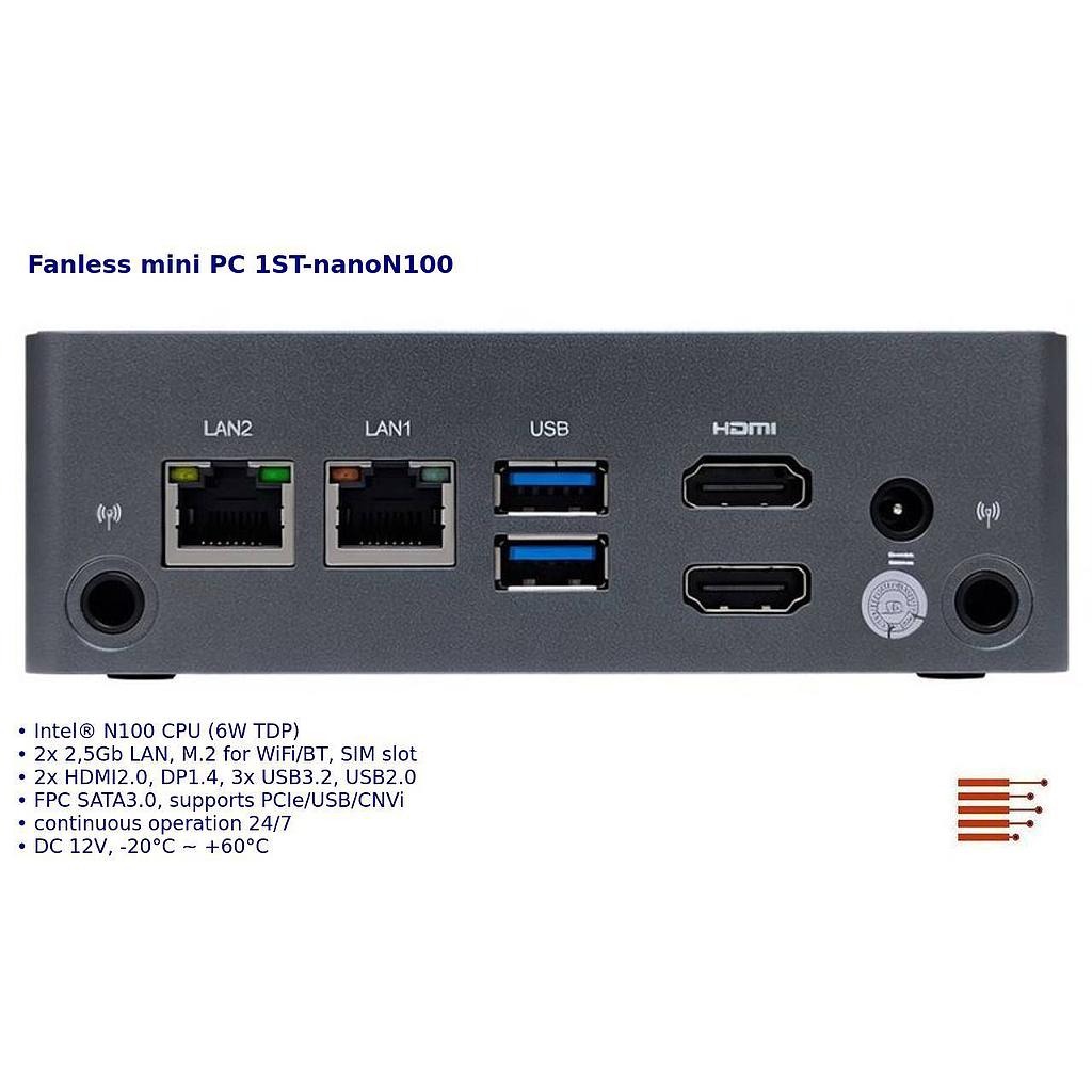 Luefterloser Mini-PC 1ST-nanoN100
