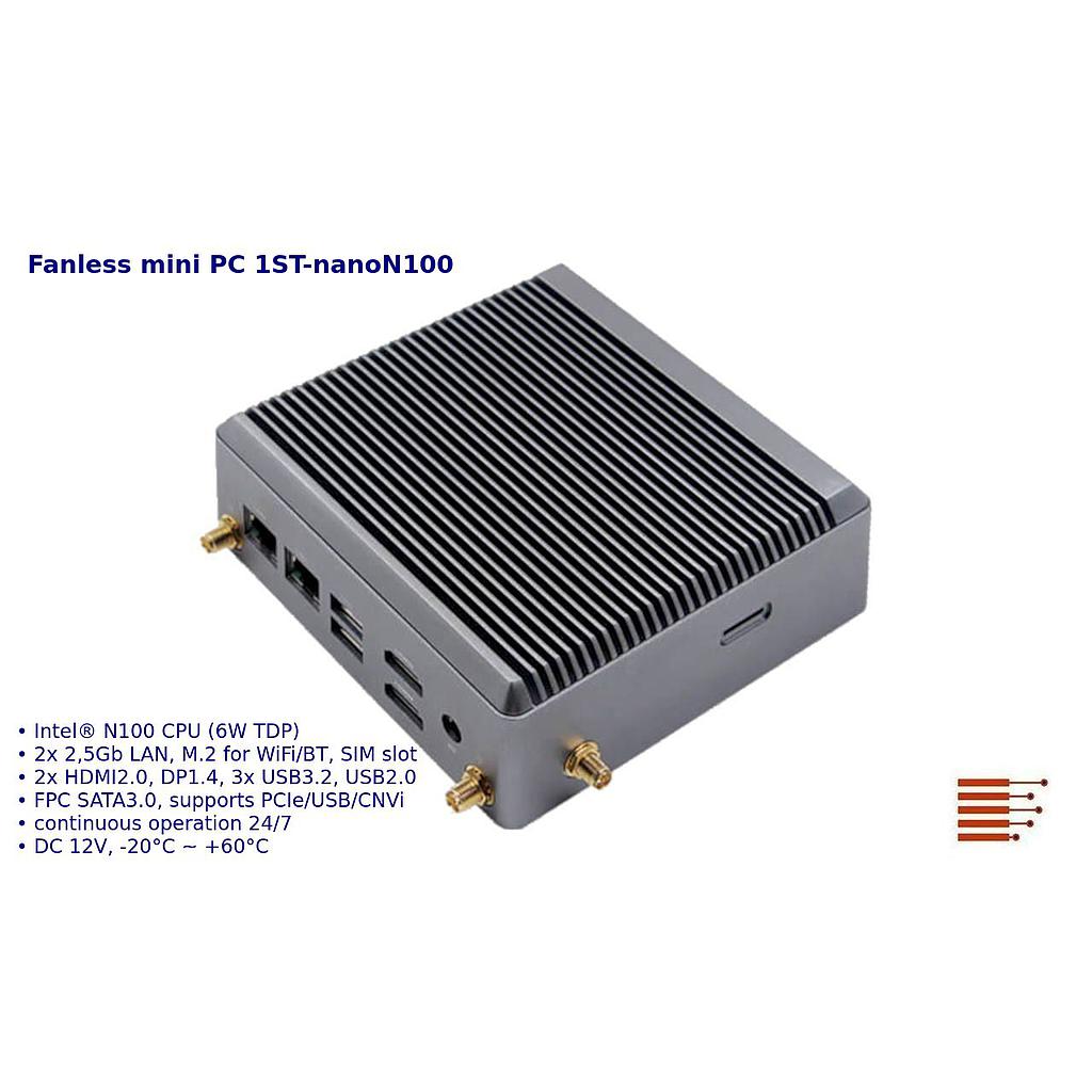 Fanless mini PC 1ST-nanoN100