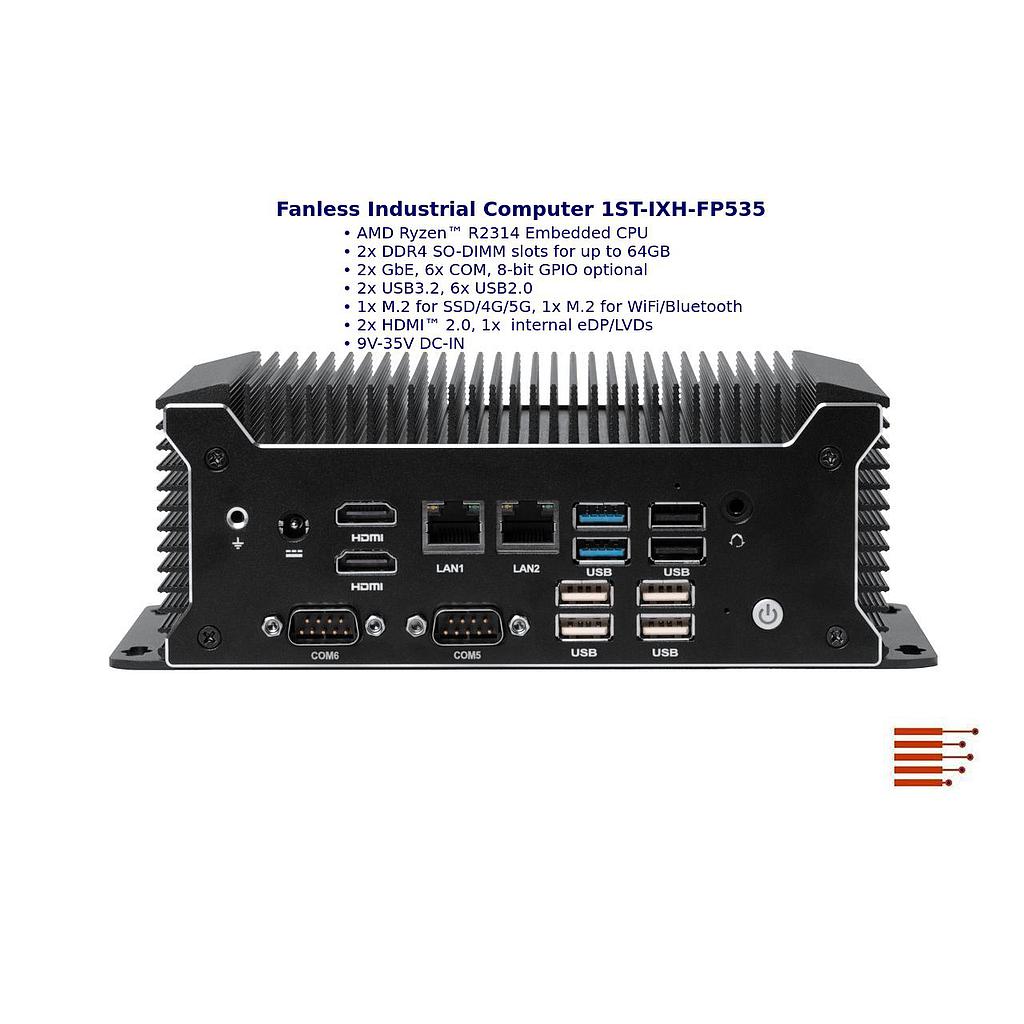Luefterloser Industrie-Computer 1ST-IXH-FP535